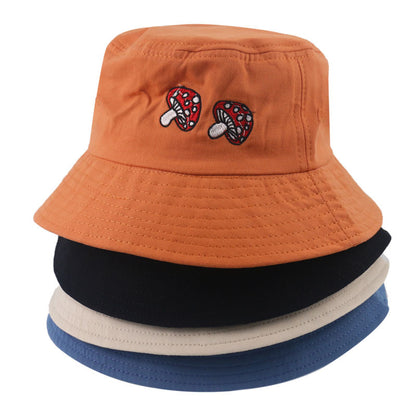 Mushroom Embroidery Bucket Hats